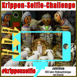 Weihnachtskrippen-Selfie-Herausforderung zum 800-jährigen Jubiläum des ersten Krippenspiels